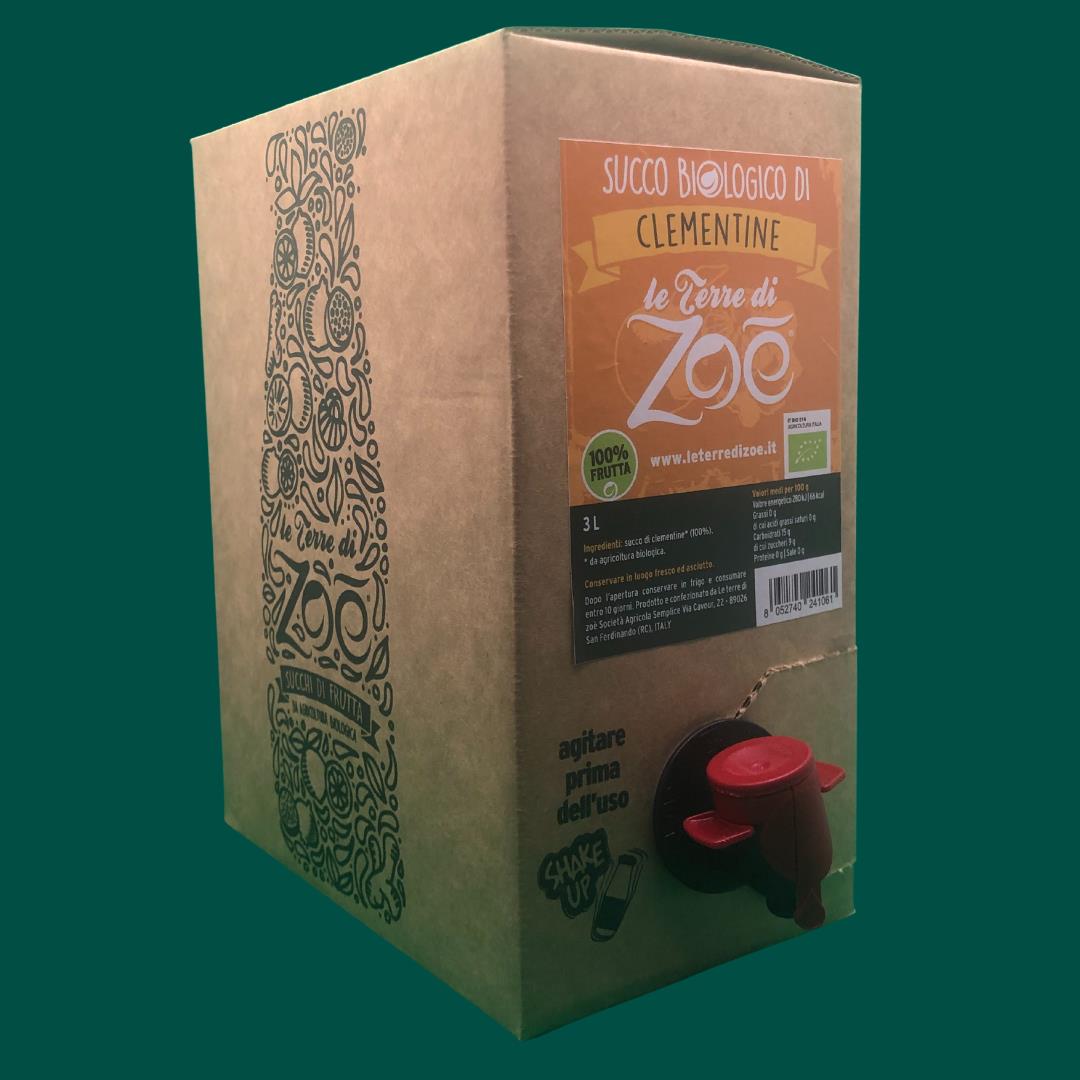 Italian Organic Juice Clementine 100% in Bag in Box 3L - Horeca Le terre di zoè 3